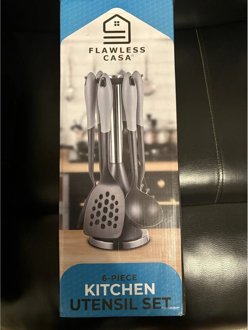 Flawless Casa 6 Peice Kitchen Utensil Set With Stainless Holder New